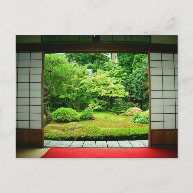 Asien, Japan, Kyoto. Zen Garden 2 Postkarte (Vorderseite)