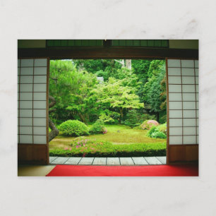 Asien, Japan, Kyoto. Zen-Garten 2 Postkarte
