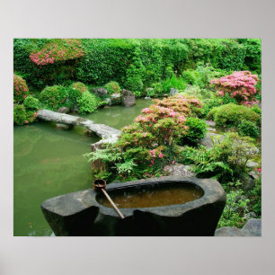 Asien, Japan, Kyoto. Zen-Garten Poster