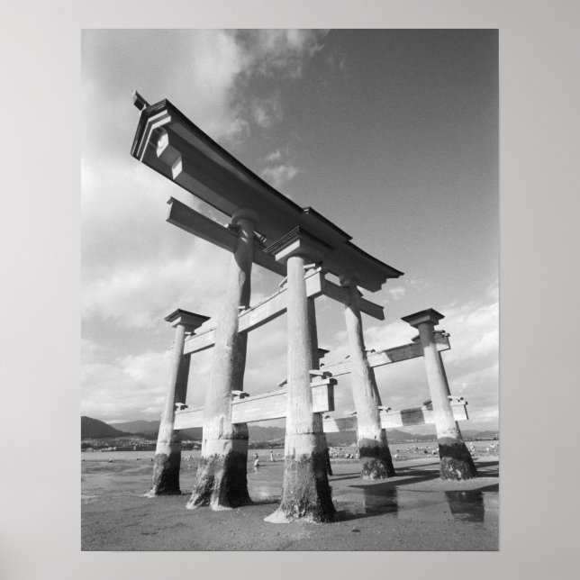 Asien, Japan, Miyajima. Das Torri-Tor. Poster (Vorne)