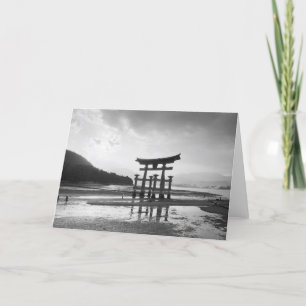 Asien, Japan, Myajima. Torri Gate Karte