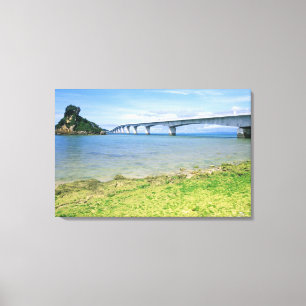 Asien, Japan, Okinawa, Kouri-Brücke Leinwanddruck