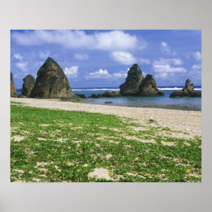 Asien, Japan, Okinawa, Yambaru-Küstenlinie, Meer Poster