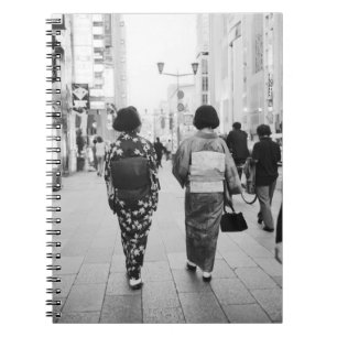 Asien, Japan, Tokio. Geishas auf der Ginza. Notizblock