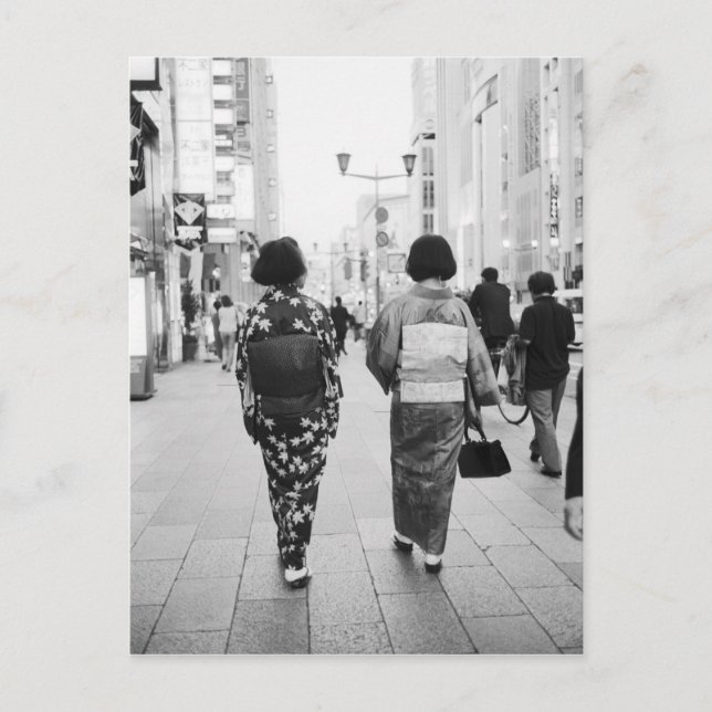 Asien, Japan, Tokio. Geishas auf der Ginza. Postkarte (Vorderseite)