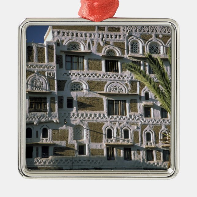 Asien, Jemen, Sanaa. Jemenitisches Haus. Silbernes Ornament (Vorne)