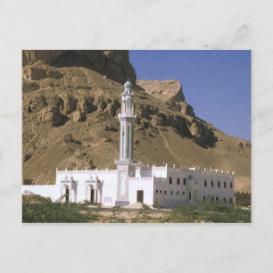 Asien, Jemen, Tarim. Weiße Moschee. Postkarte