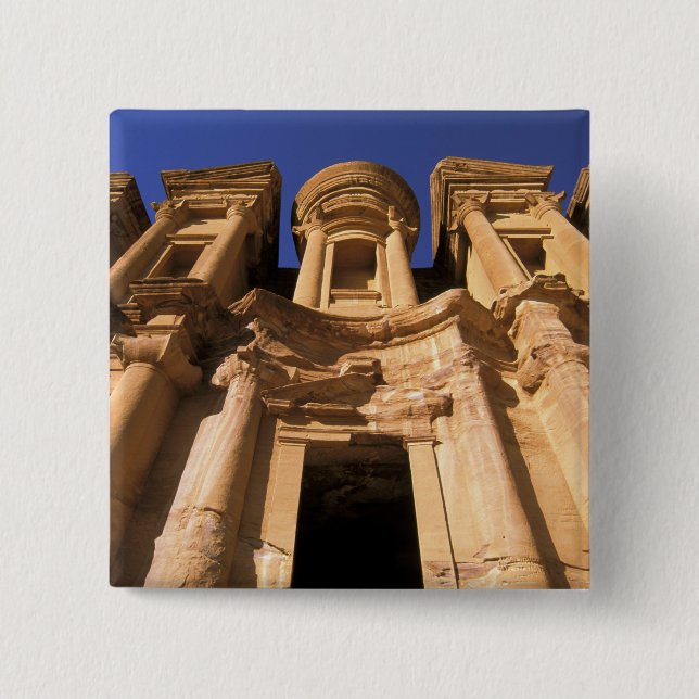 Asien, Jordanien, Petra. El Deir, Das Kloster. Button (Vorderseite)