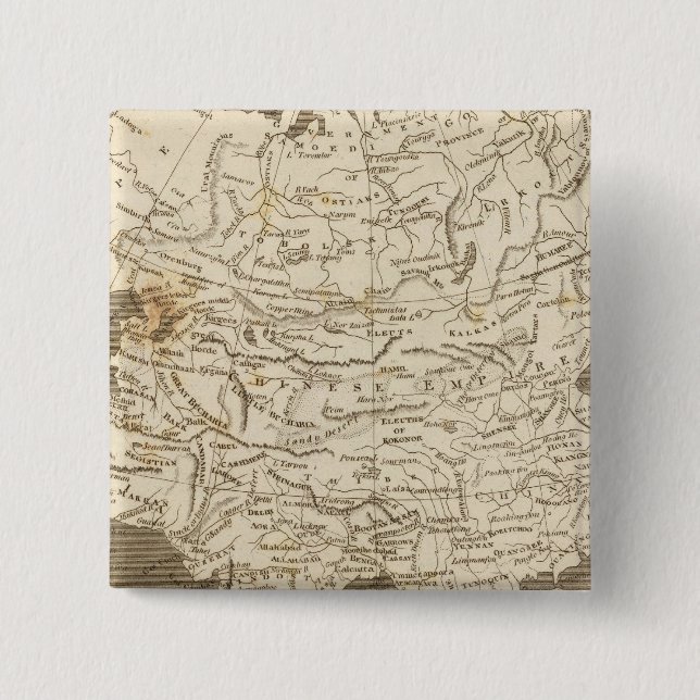 Asien-Karte von Arrowsmith Button (Vorderseite)