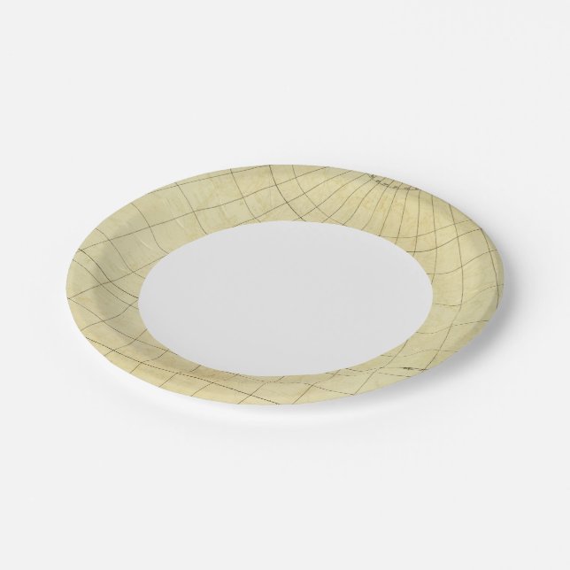 Asien-Kontur Pappteller (Schrägansicht)