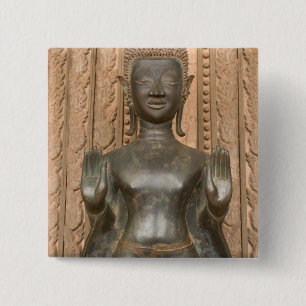 Asien, Laos, Vientiane, Bronze-Buddha in Hawn Button