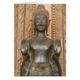Asien, Laos, Vientiane, Bronzebuddha in Hawn