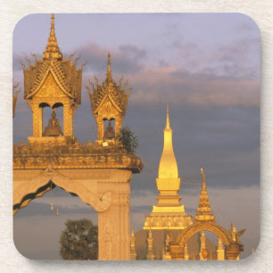 Asien, Laos, Vientiane. That-Luang-Tempel. Untersetzer