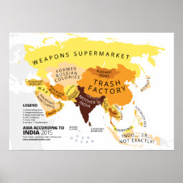 Asien laut Indien Poster