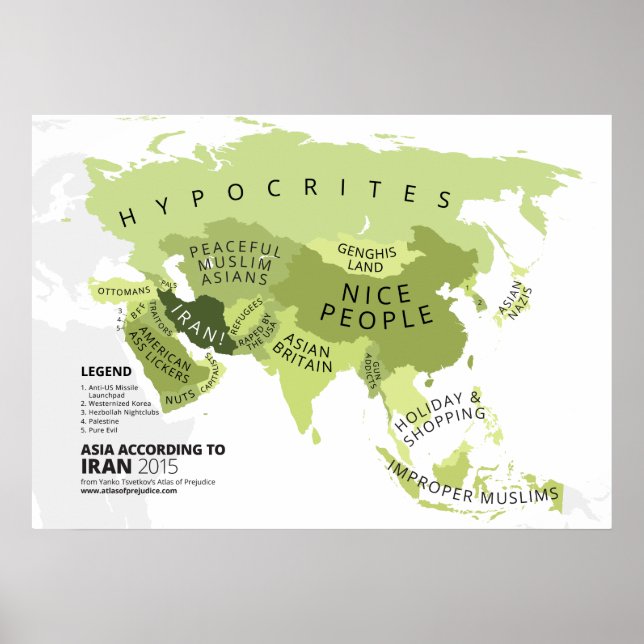 Asien laut Iran Poster (Vorne)