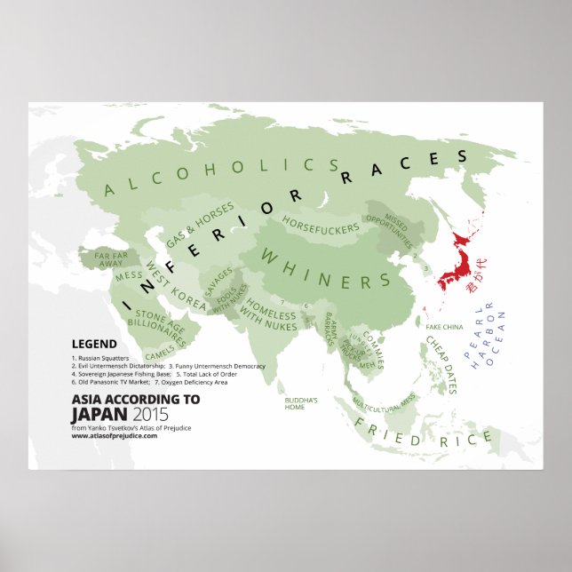 Asien laut Japan Poster (Vorne)