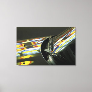 Asien, Malaysia, Melaka. Neonreflektionen im Auto Leinwanddruck