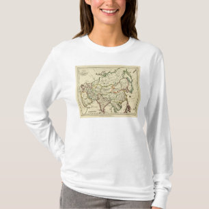 Asien mit den Grenzen umrissen T-Shirt