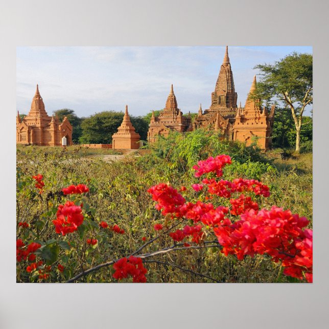 Asien, Myanmar (Birma), Bagan (Heide). A Bagan Poster (Vorne)