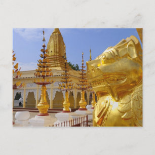 Asien, Myanmar (Birma), Bagan (Heide). Das Shwe 6 Postkarte