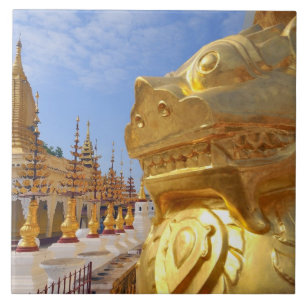 Asien, Myanmar (Birma), Bagan (Heide). Shwe 4 Fliese