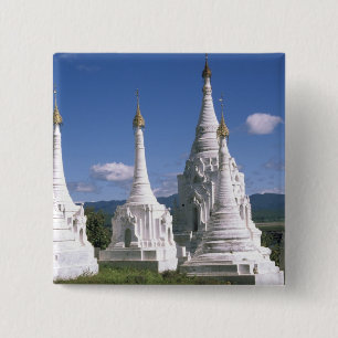 Asien, Myanmar, Inle-See. Pagoden. 2 Button