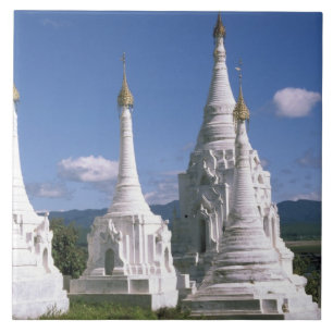 Asien, Myanmar, Inle-See. Pagoden. 2 Fliese
