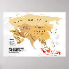 Asien nach Indonesien Poster