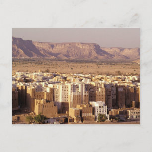 Asien, Naher Osten, Republik Jemen. Shibam Postkarte