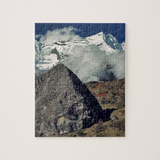 Asien, Nepal, Sagarmatha NP. Buddhistisches Gebet (Vertikal)