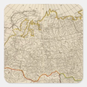 Asien Nord Quadratischer Aufkleber