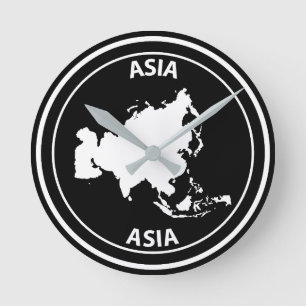 Asien Runde Wanduhr