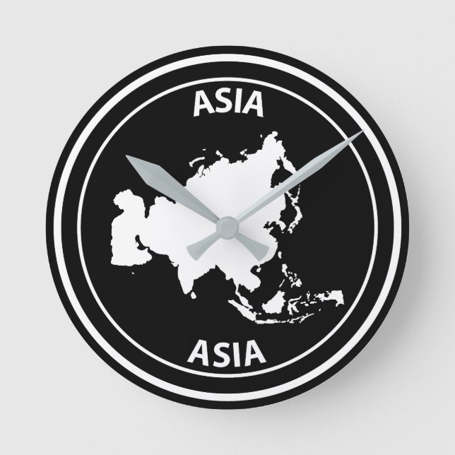 Asien Runde Wanduhr (Vorderseite)