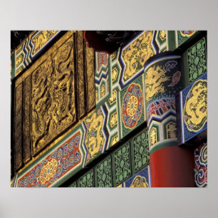 Asien, Taiwan, Taipeh. Das Grand Hotel, das Hauptr Poster