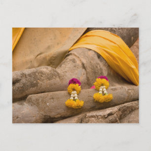 Asien, Thailand, Siam, Buddha bei Ayutthaya 2 Postkarte
