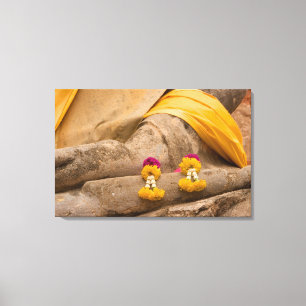 Asien, Thailand, Siam, Buddha in Ayutthaya Leinwanddruck