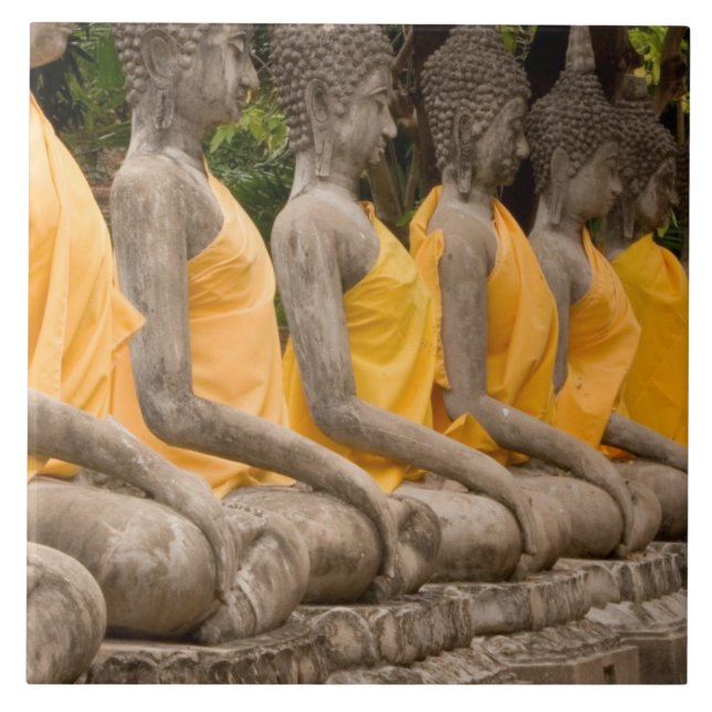 Asien, Thailand, Siam, Buddhas in Ayutthaya Fliese (Vorderseite)