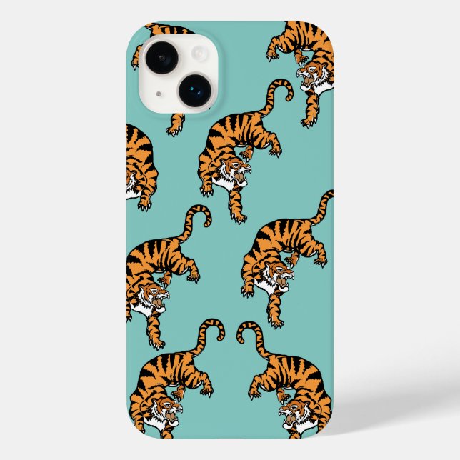 Asien-Tiger-Muster Case-Mate iPhone 14 Plus Hülle (Rückseite)