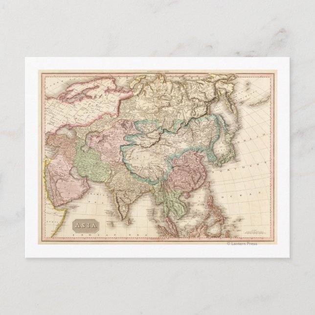 AsienPanoramakarteAsien 12 Postkarte (Vorderseite)