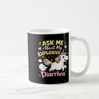 Ask about explosive diarrhea funny poop meme kaffeetasse