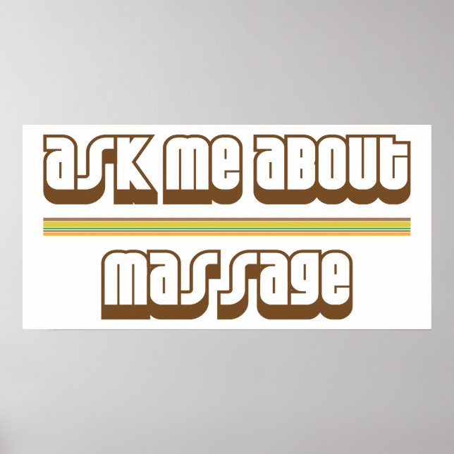Ask Me About Massage Poster (Vorne)