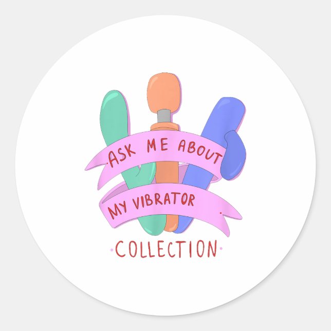 Ask Me About My Collection Embarring Women's  Runder Aufkleber (Vorderseite)