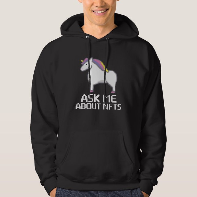 Ask me about NFTs  Non Fungable Token Crypto NFT Hoodie (Vorderseite)