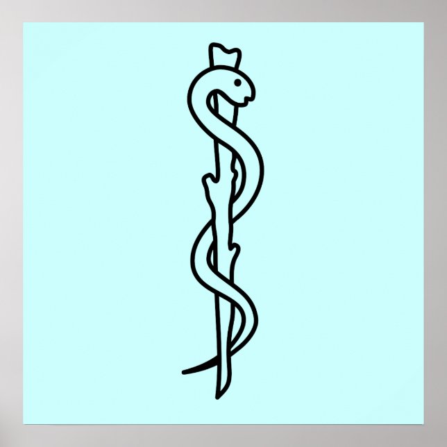 Asklepius-Blut [medizinisches Symbol] Poster (Vorne)