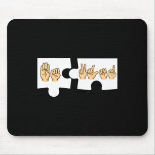 Asl Alphabet Amerikanische Gebärdensprache Asl-Leh Mousepad