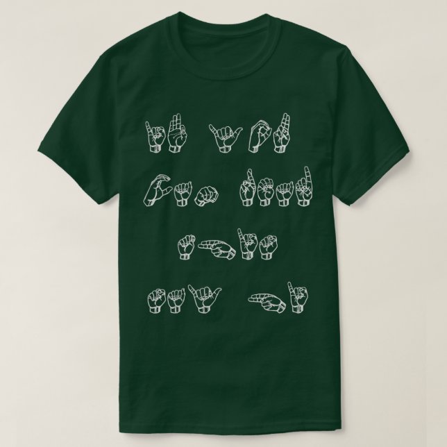 ASL American Sign Language Classic TShirt (Design devant)