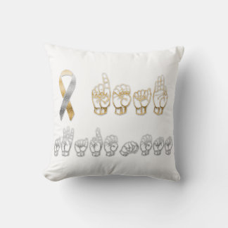 ASL American Sign Language Deaf Awareness Kissen
