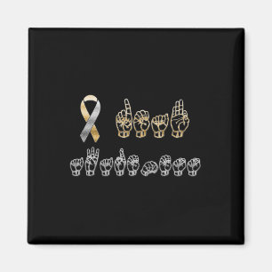 ASL American Sign Language Deaf Awareness Magnet