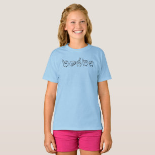 ASL American Sign Language Fingerbuchstabe Indien  T-Shirt