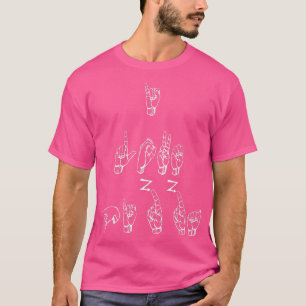 ASL American Sign Language I Liebe Pizza T  T-Shirt